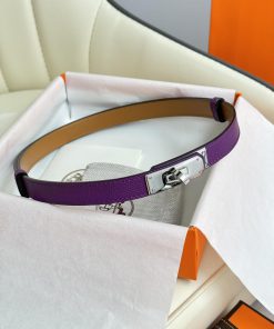 Hermes Women's BeltFull set of 1.8mm women's Kelly original imported leather K gold/platinum doltl5lt