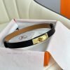 Hermes Women's BeltFull set of 1.8mm women's Kelly original imported leather K gold/platinum ods0vatj