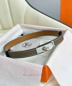 Hermes Women's BeltFull set of 1.8mm women's Kelly original imported leather K gold/platinum fvs6581t