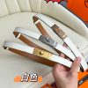 Hermes Women's BeltFull set of 1.8mm women's Kelly original imported leather K gold/platinum uoi4ej72