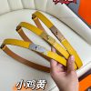 Hermes Women's BeltFull set of 1.8mm women's Kelly original imported leather K gold/platinum kk6uiqa4