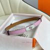 Hermes Women's BeltFull set of 1.8mm women's Kelly original imported leather K gold/platinum wk35vfs6
