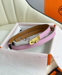 Hermes Women's BeltFull set of 1.8mm women's Kelly original imported leather K gold/platinum d5ychzzy