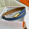 Hermes Women's BeltFull set of 1.8mm women's Kelly original imported leather K gold/platinum dx6ok4wn