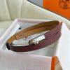 Hermes Women's BeltFull set of 1.8mm women's Kelly original imported leather K gold/platinum 1934mst6
