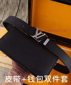 LV. Yiluweideng two-piece setWooden box, belt+wallet, two-piece setGrade: Imported 100% top ew1j39tt