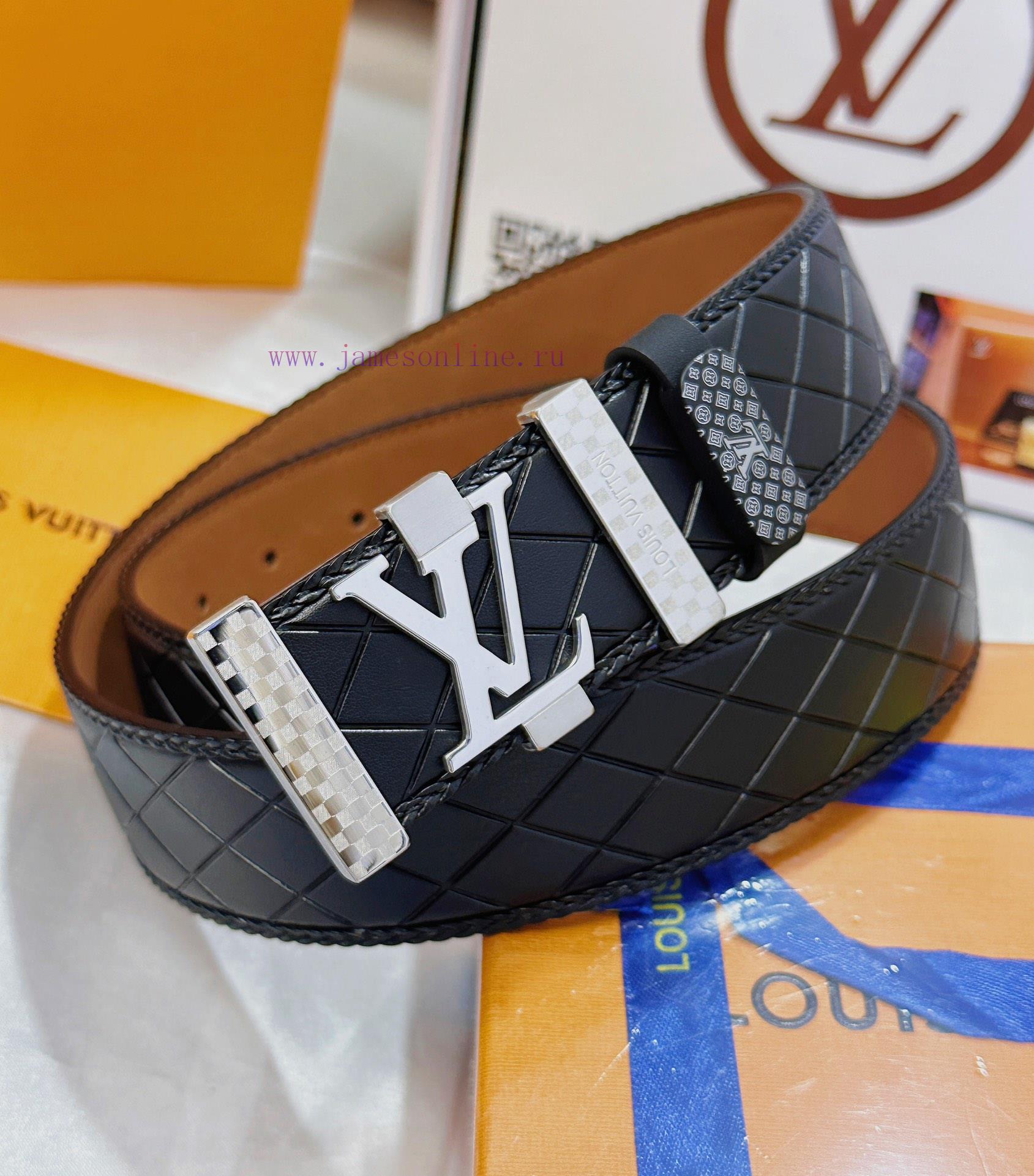 Belt LV Louis Vuitton's top tier replicaThe waistband is made of 100% cowhide, ensuring genu az0xluca - Image 3