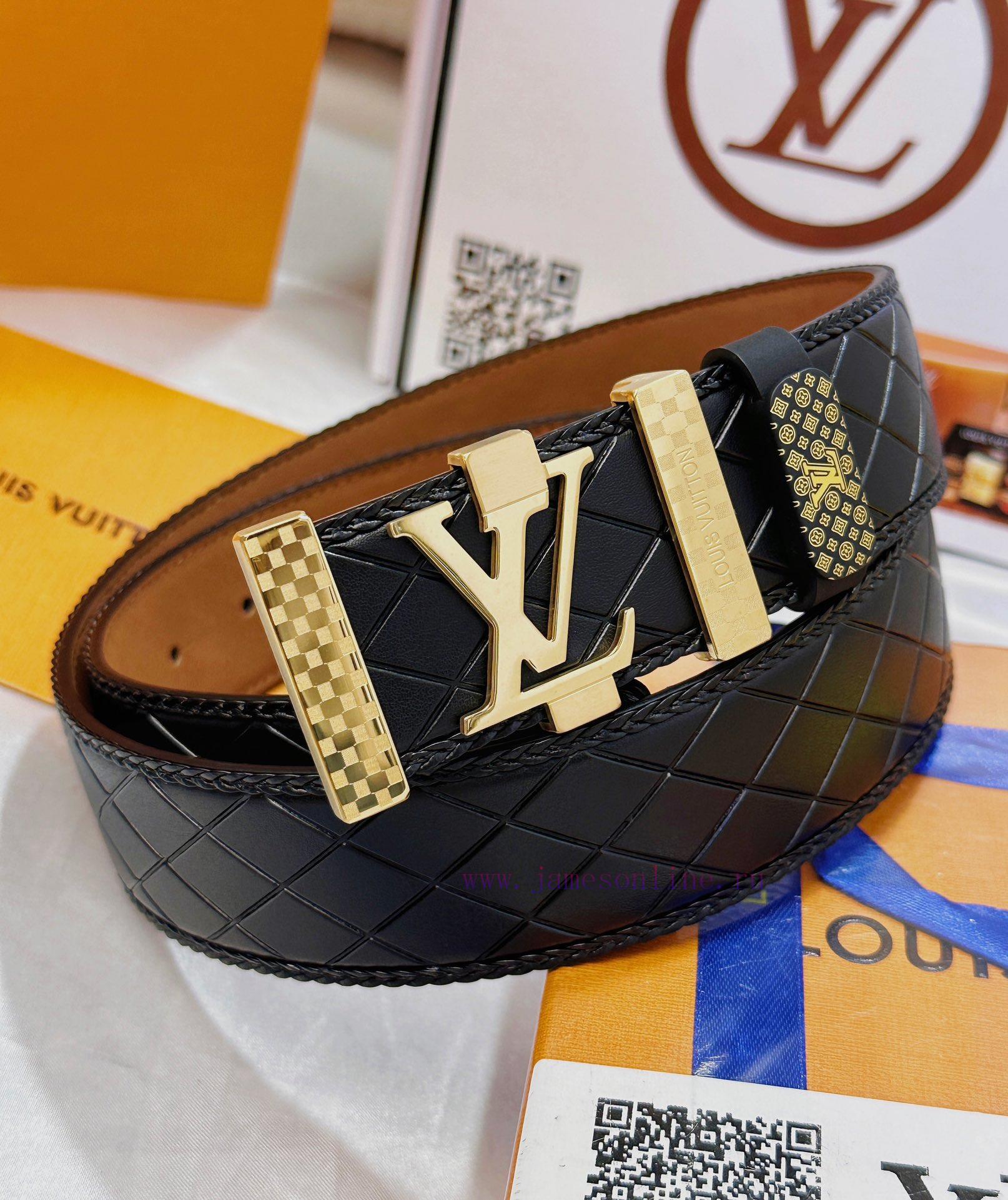 Belt LV Louis Vuitton's top tier replicaThe waistband is made of 100% cowhide, ensuring genu az0xluca - Image 4