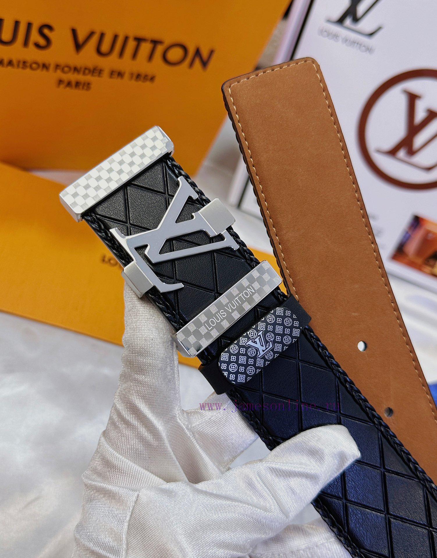 Belt LV Louis Vuitton's top tier replicaThe waistband is made of 100% cowhide, ensuring genu az0xluca - Image 9