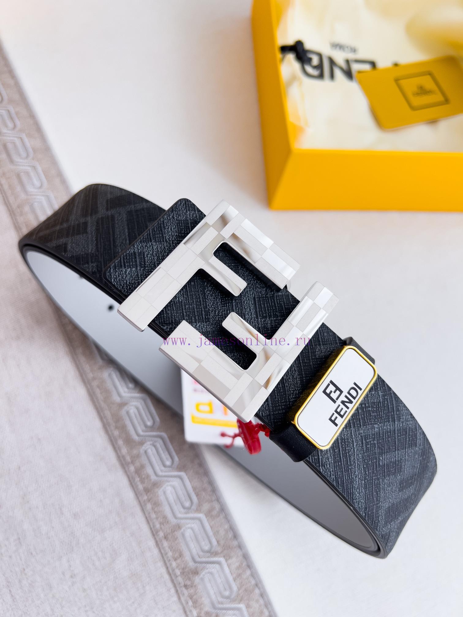 Fendi FENDI ️ Belt and beltBuckle, original classic pure copper boutique letter buckle, phot fd1ysuyb - Image 3