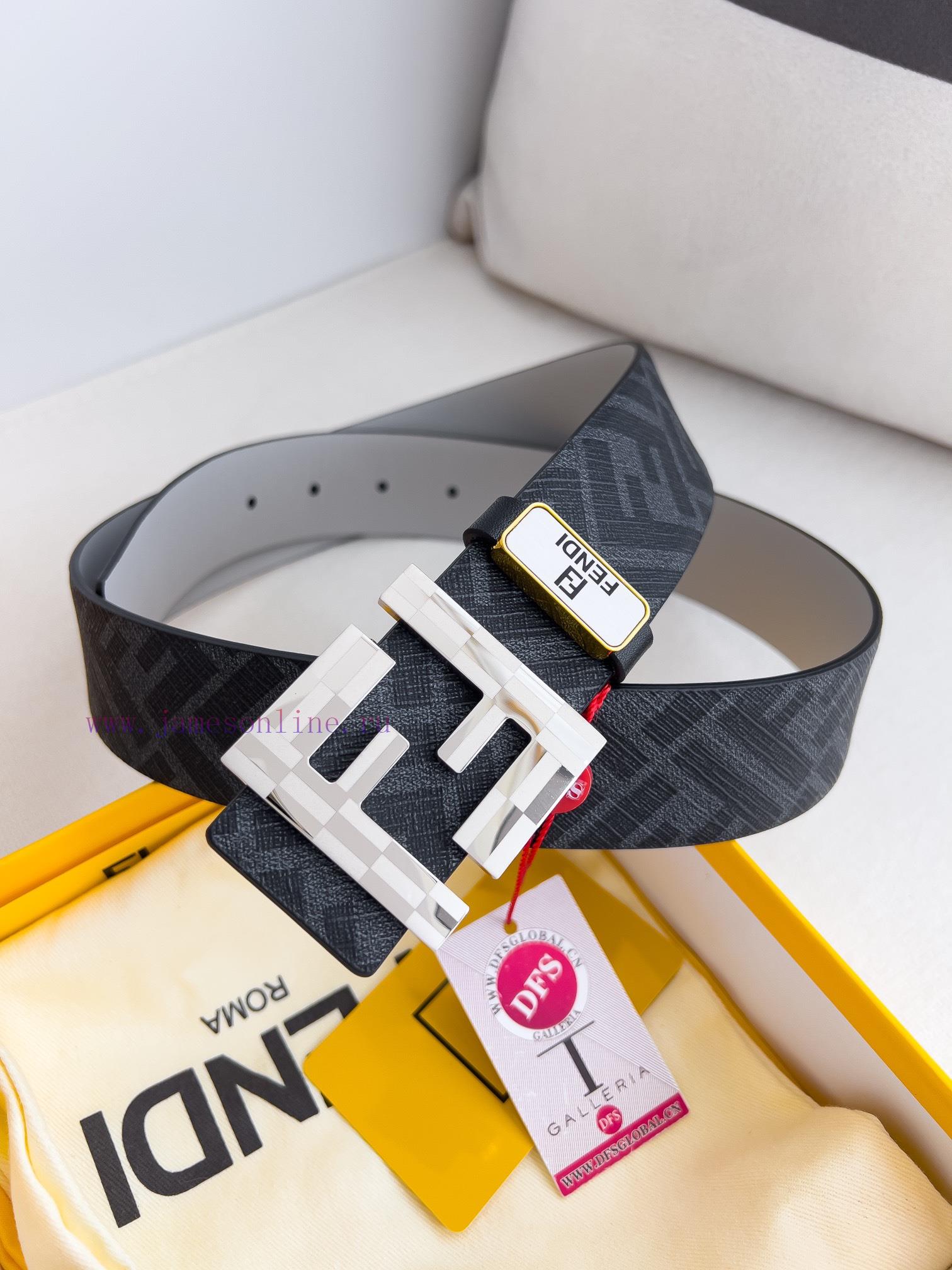Fendi FENDI ️ Belt and beltBuckle, original classic pure copper boutique letter buckle, phot fd1ysuyb - Image 5
