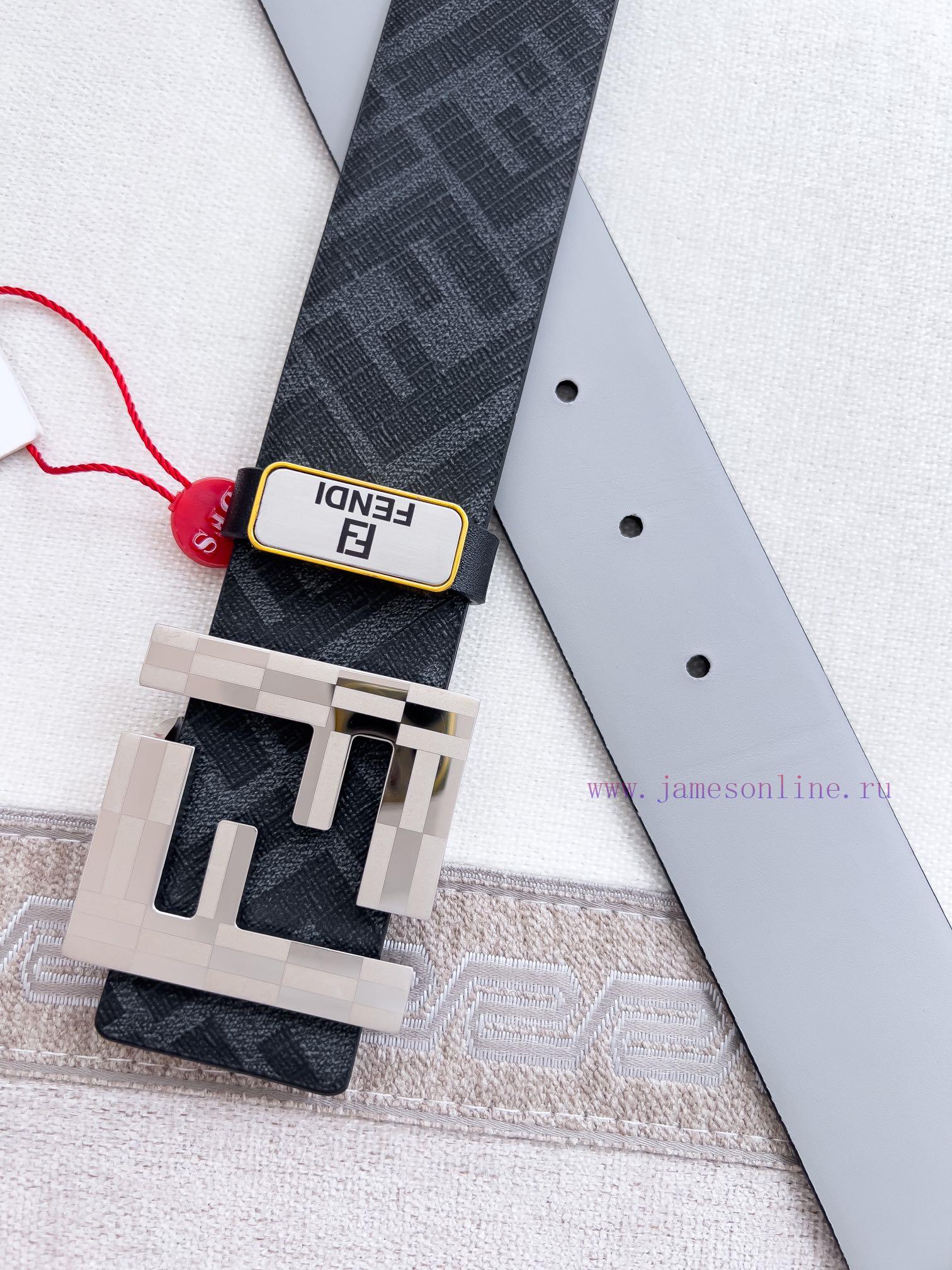 Fendi FENDI ️ Belt and beltBuckle, original classic pure copper boutique letter buckle, phot fd1ysuyb - Image 7