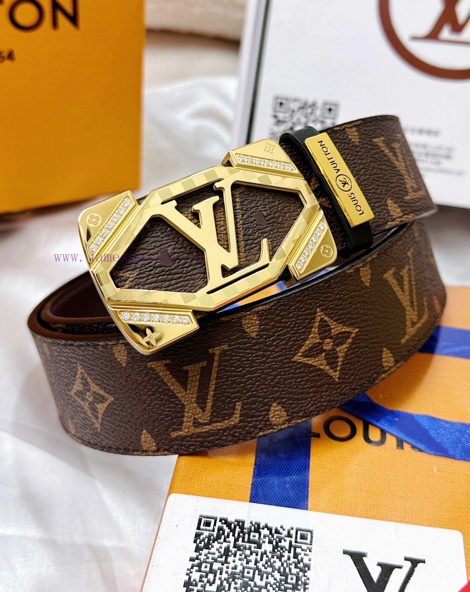 Belt LV Louis Vuitton inlaid with full diamondsThe waistband is replicated with 100% head la f0g1xaud - Image 2