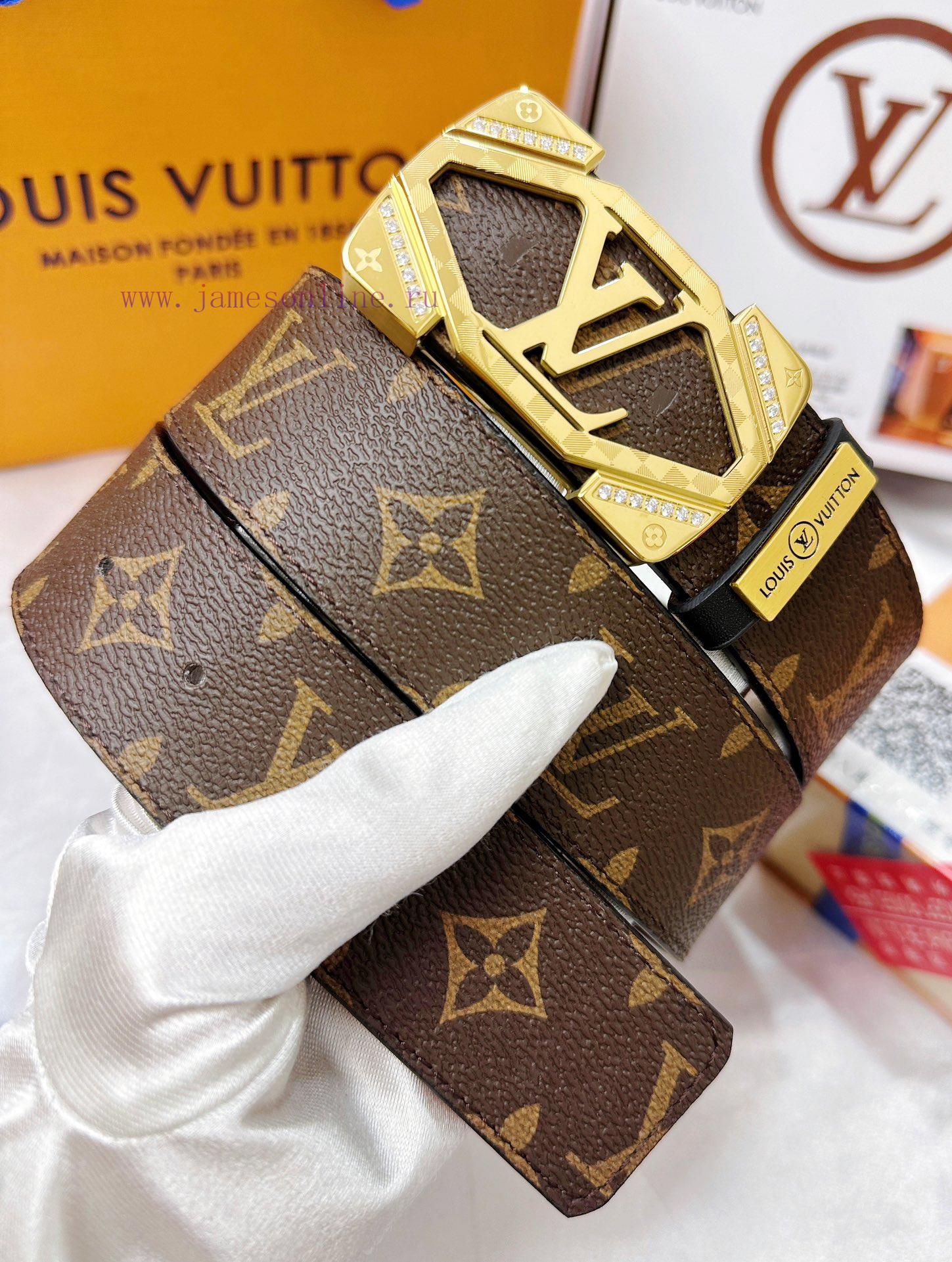 Belt LV Louis Vuitton inlaid with full diamondsThe waistband is replicated with 100% head la f0g1xaud - Image 3