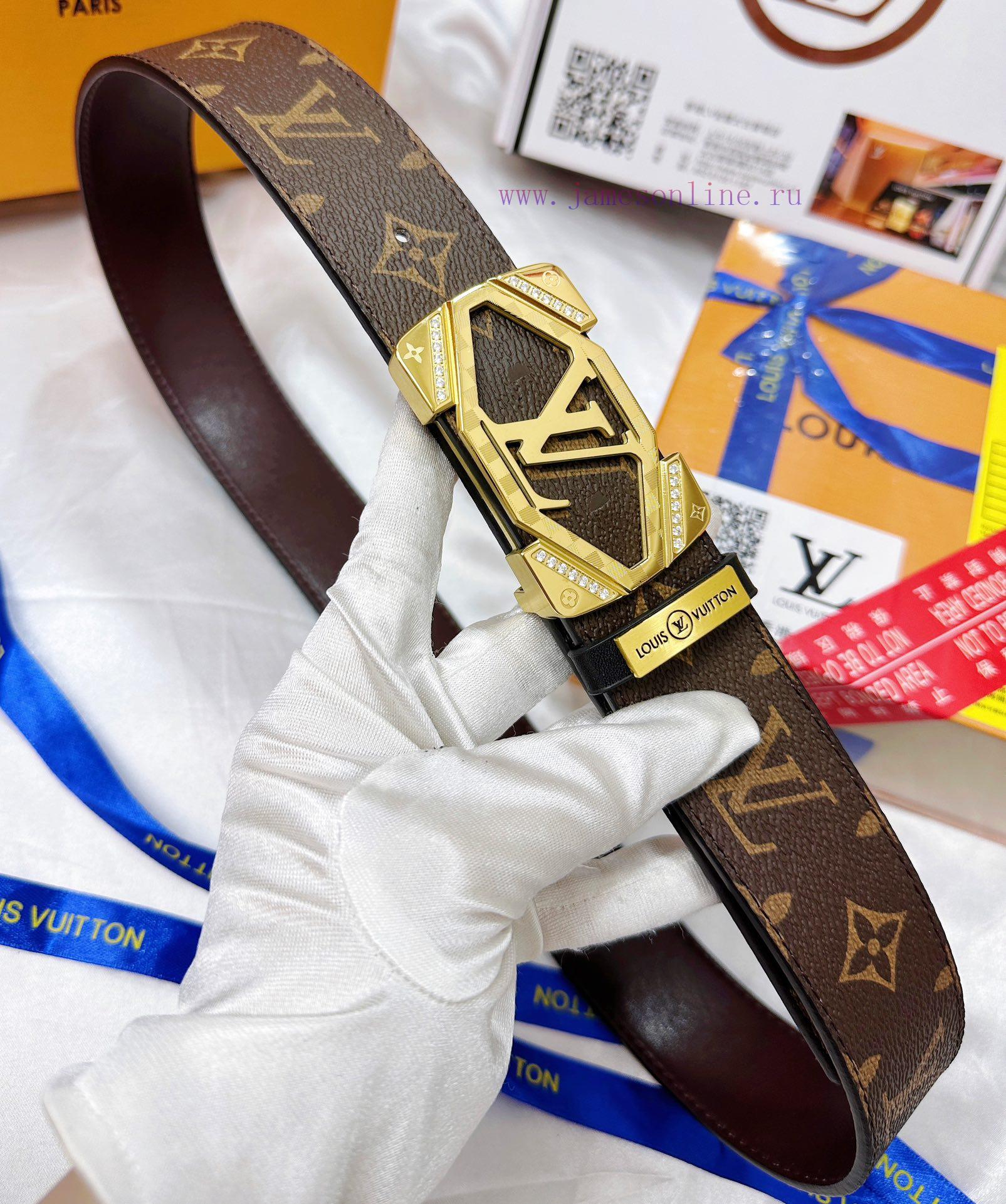 Belt LV Louis Vuitton inlaid with full diamondsThe waistband is replicated with 100% head la f0g1xaud - Image 6