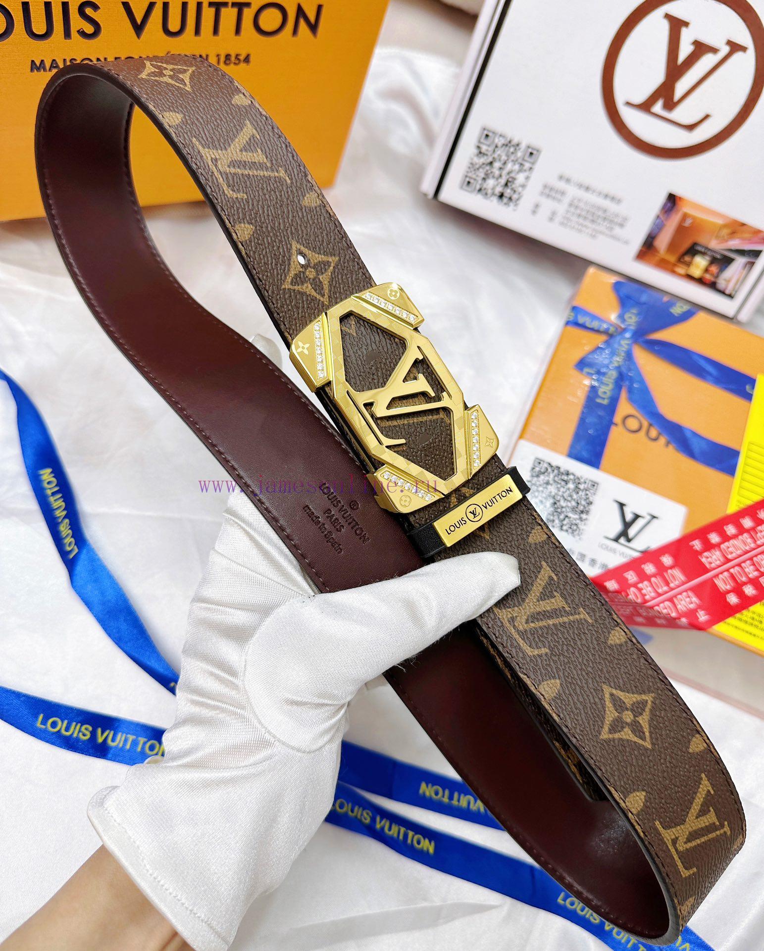 Belt LV Louis Vuitton inlaid with full diamondsThe waistband is replicated with 100% head la f0g1xaud - Image 7