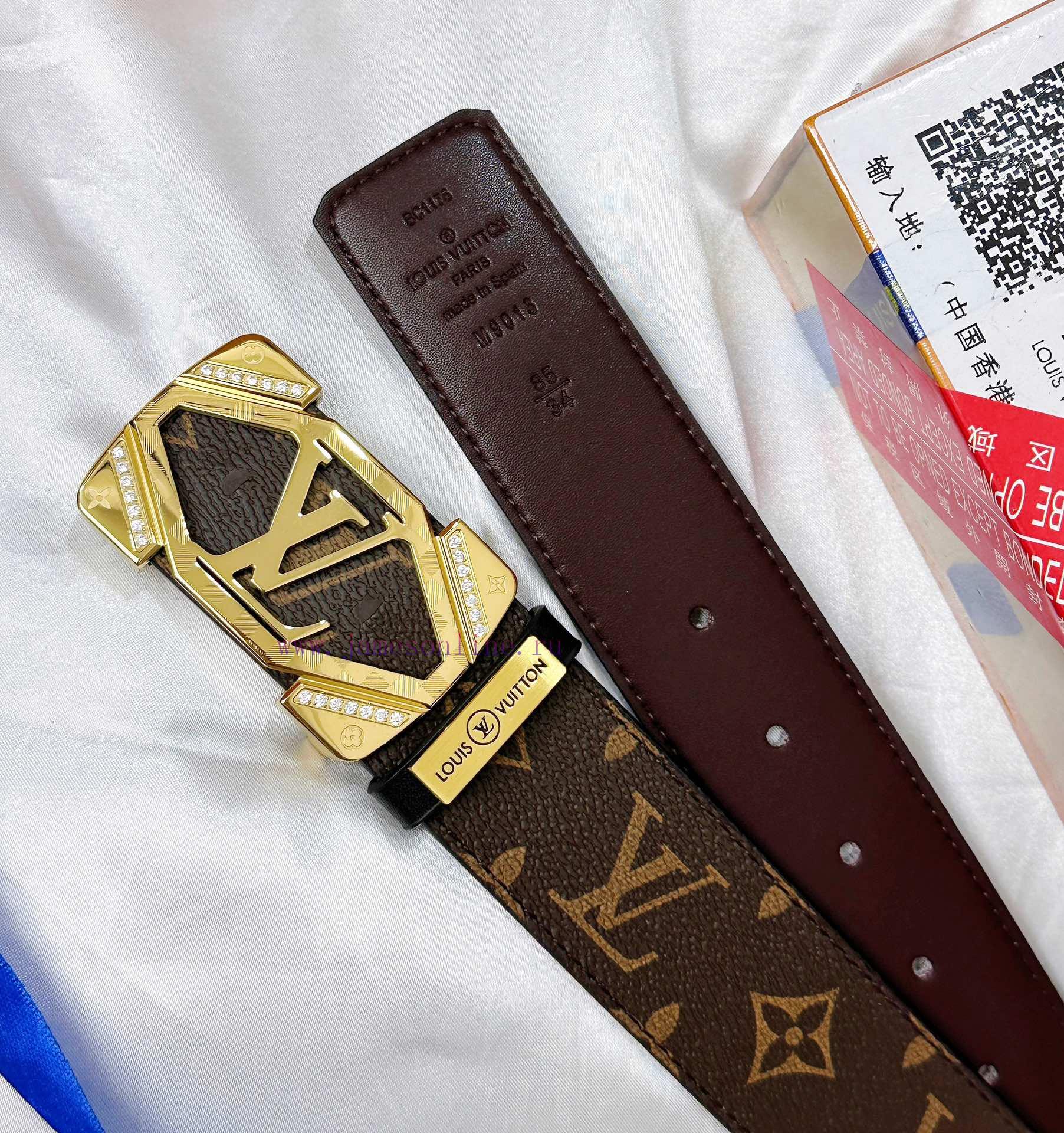 Belt LV Louis Vuitton inlaid with full diamondsThe waistband is replicated with 100% head la f0g1xaud - Image 9