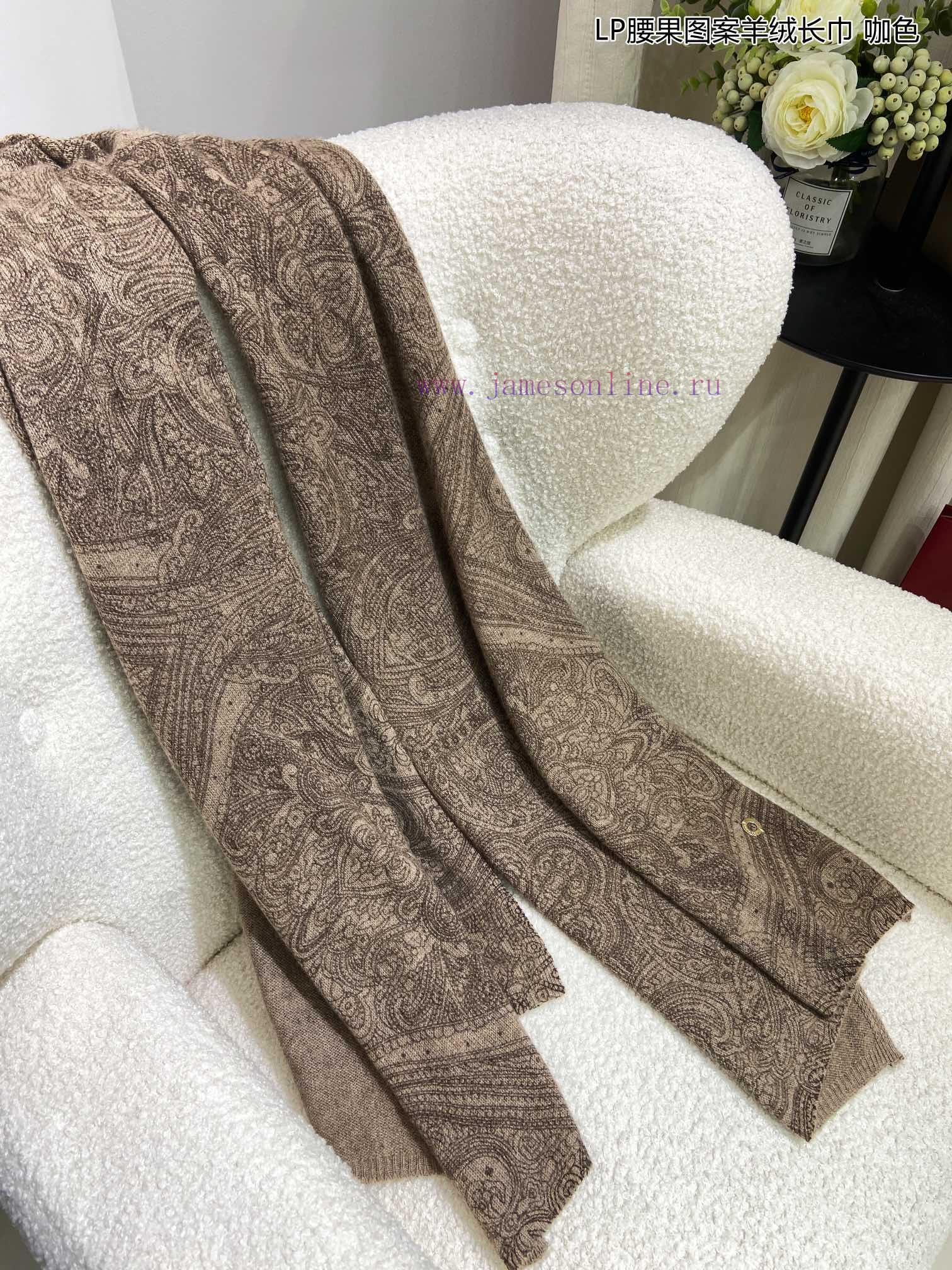 Piana LP Cashew Pattern Cashmere Long Scarf LP Cashmere Family, the new aristocrat in the caxyurgpxh - Image 12