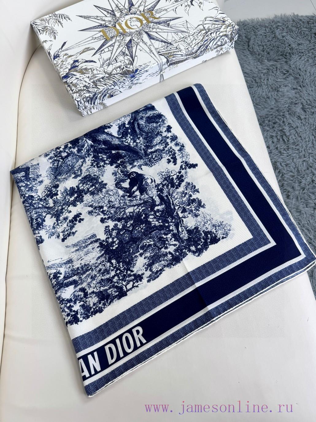 Animal WorldFabric made of real silkSize 90 * 90This Sauvage printed square scarf pays tribudkglbvad - Image 4