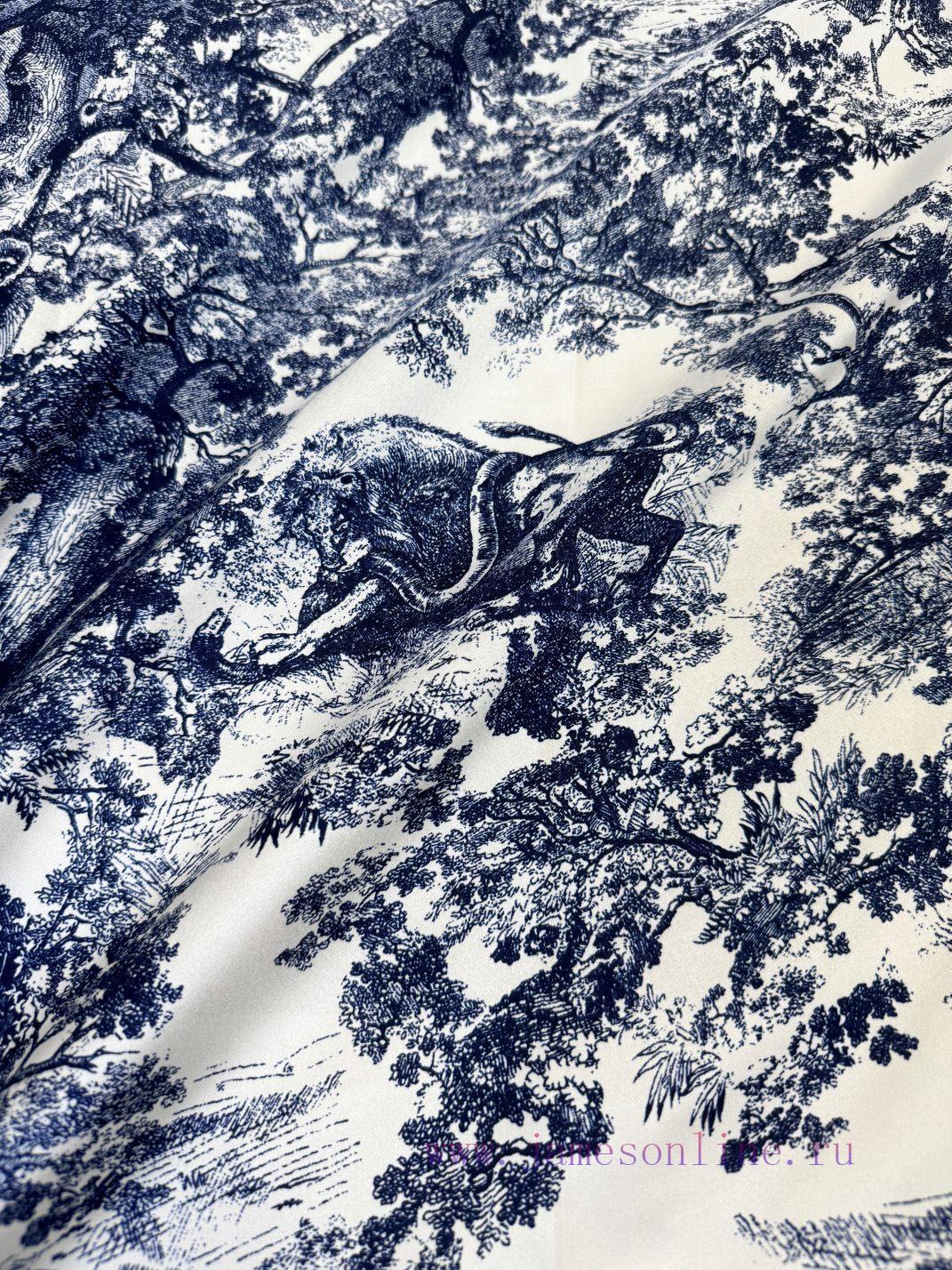 Animal WorldFabric made of real silkSize 90 * 90This Sauvage printed square scarf pays tribudkglbvad - Image 8
