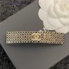 Today's New Code H513Chanel Hair Clip Hot Selling Item Hot NewCHAN 23 Five Row Hollow Black Rhi mdt9bwvh