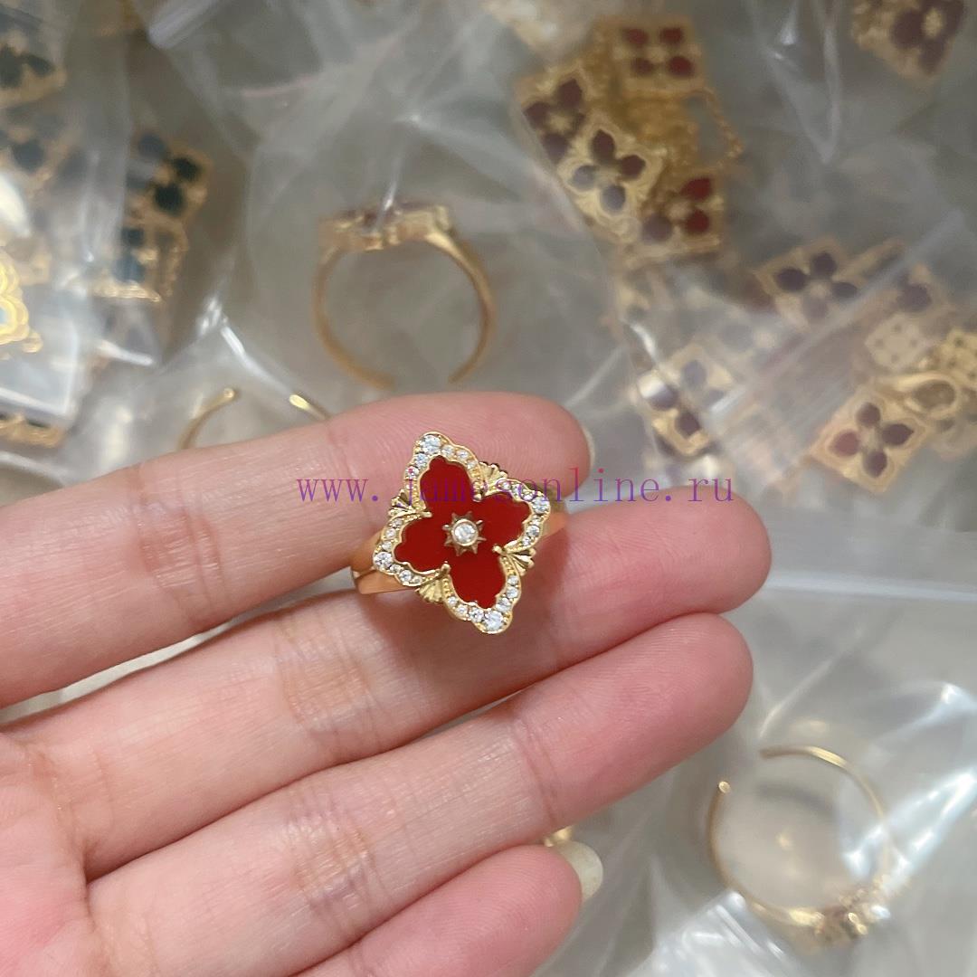 Buccellati An Italian High-end Jewelry Brand Is A Retro Palace Style Diamond Brushed Four Leaf zo3a6s3y