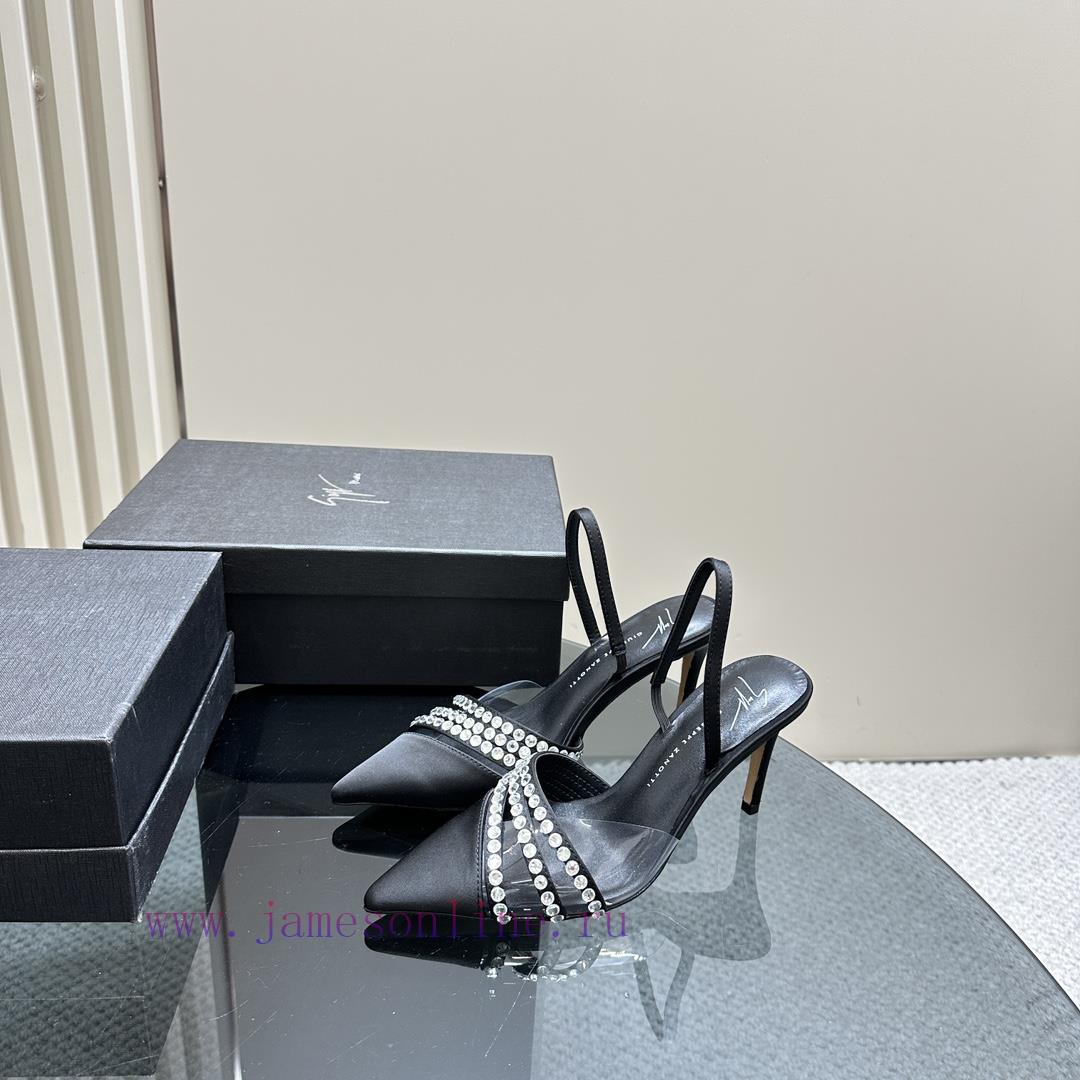 Giuseppe ZanottiGZ 2024s New Rhinestone High HeelsLacquer Leather Shoe Headpiece With Rhineston pirzyvwl - Image 2