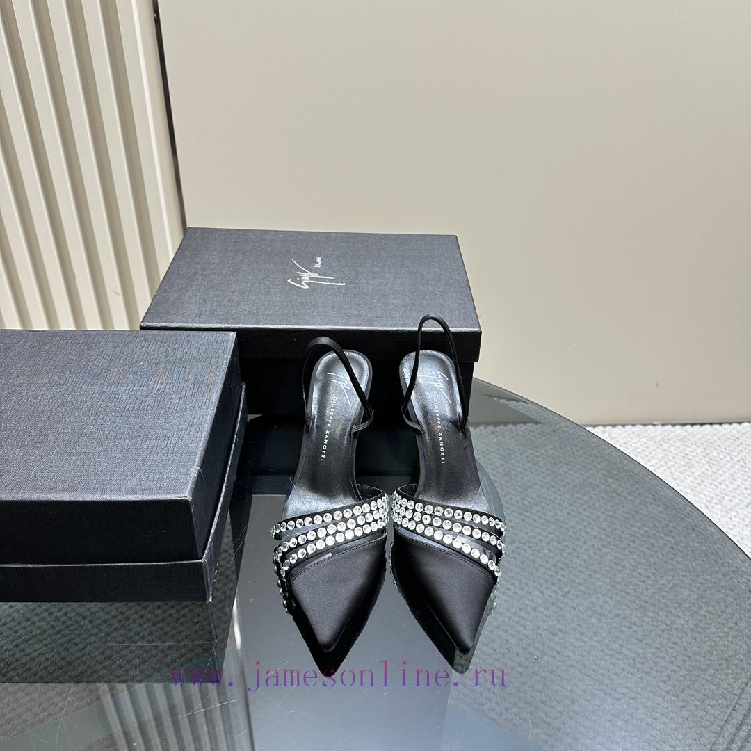 Giuseppe ZanottiGZ 2024s New Rhinestone High HeelsLacquer Leather Shoe Headpiece With Rhineston pirzyvwl - Image 3