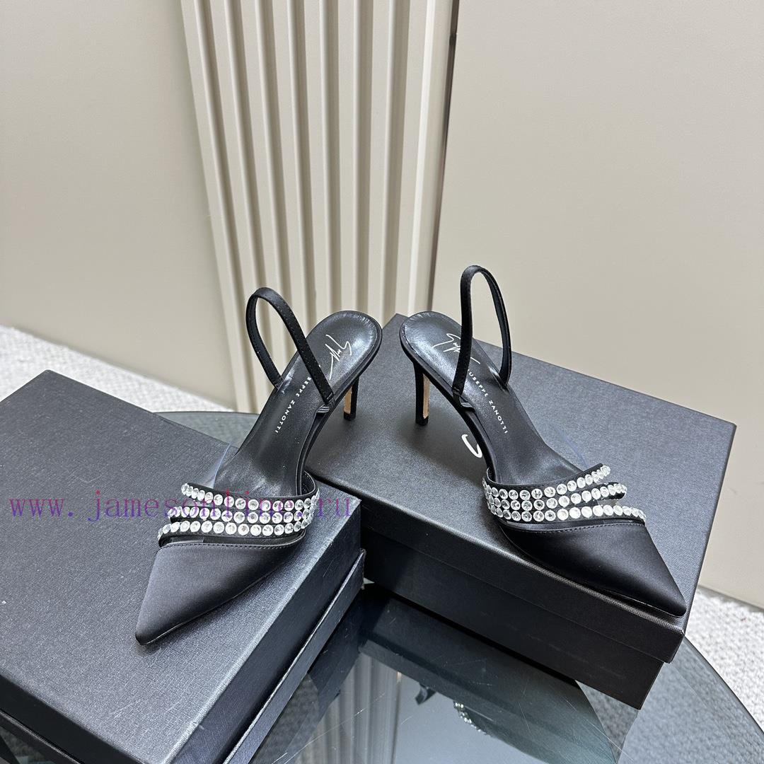Giuseppe ZanottiGZ 2024s New Rhinestone High HeelsLacquer Leather Shoe Headpiece With Rhineston pirzyvwl - Image 4