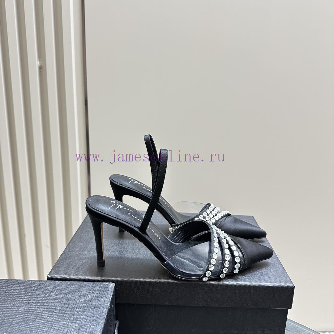 Giuseppe ZanottiGZ 2024s New Rhinestone High HeelsLacquer Leather Shoe Headpiece With Rhineston pirzyvwl - Image 6