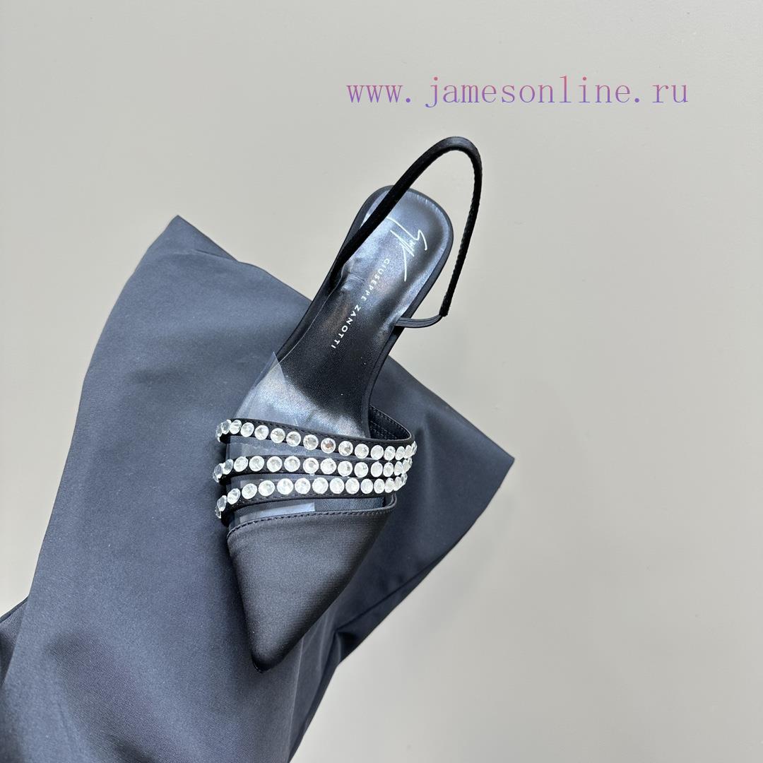 Giuseppe ZanottiGZ 2024s New Rhinestone High HeelsLacquer Leather Shoe Headpiece With Rhineston pirzyvwl - Image 9