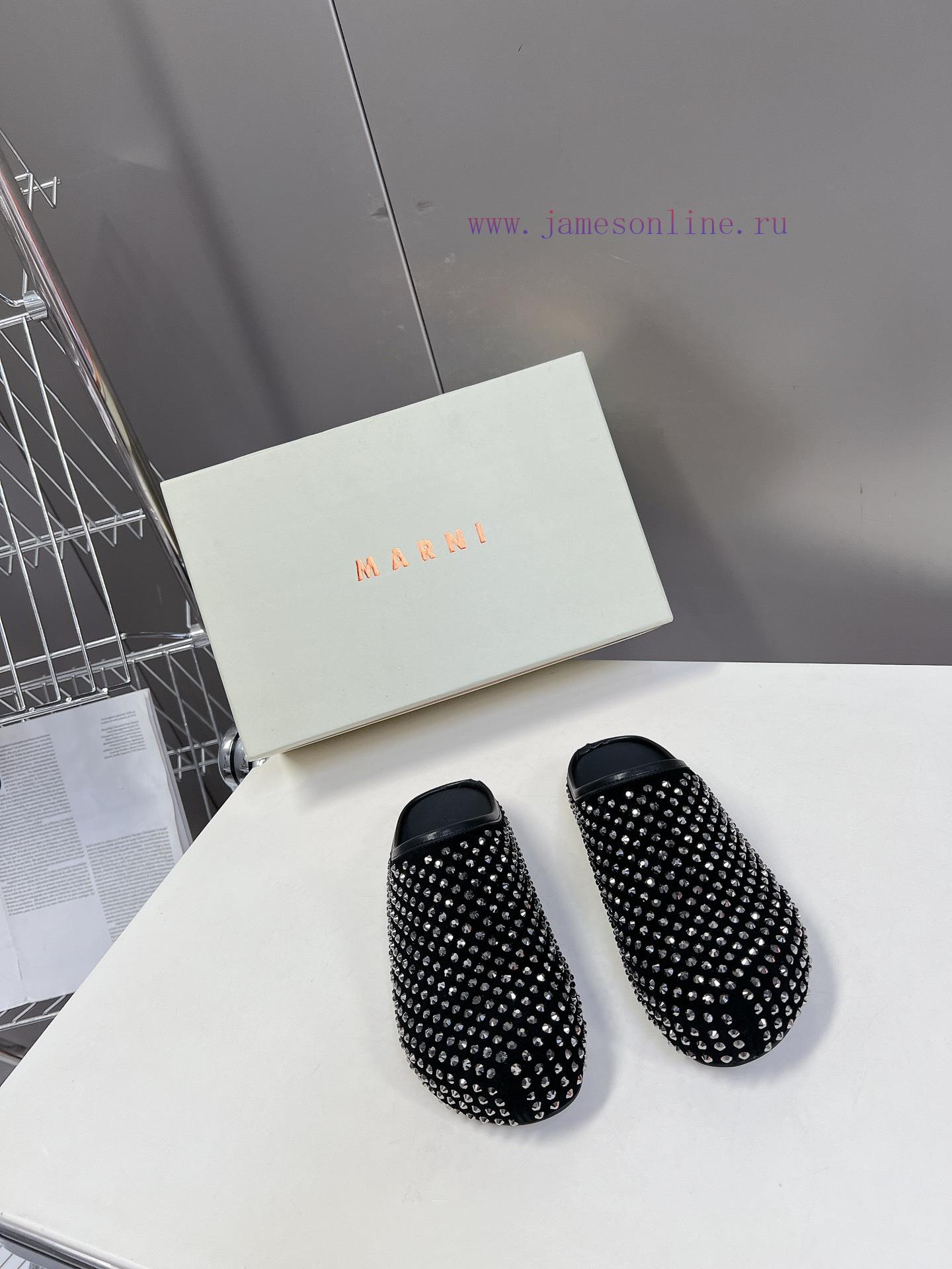Marni's Classic Diamond Studded Bingbing Slippers Are Perfect For Spring And Summer. The Color ggtf7z3x