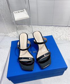 Stuart Weitzman's New SW Thick Heel Square Toe SlippersShoe Upper Made Of Cowhide Sheepskin Jin 2nddfpj0