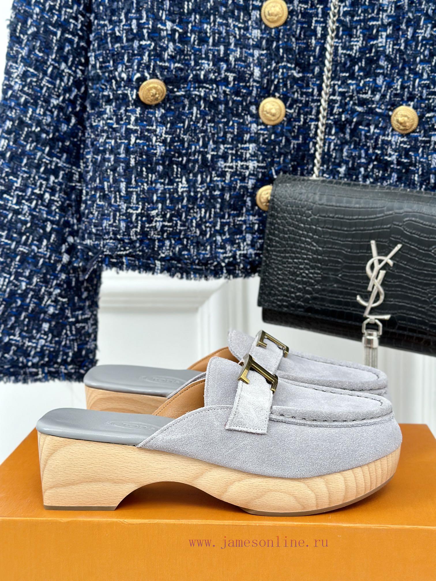 TOD's Classic Explosive Thick Bottom Metal BuckleHalf Drag SeriesOriginal Customized Calf Leath q4okczbg