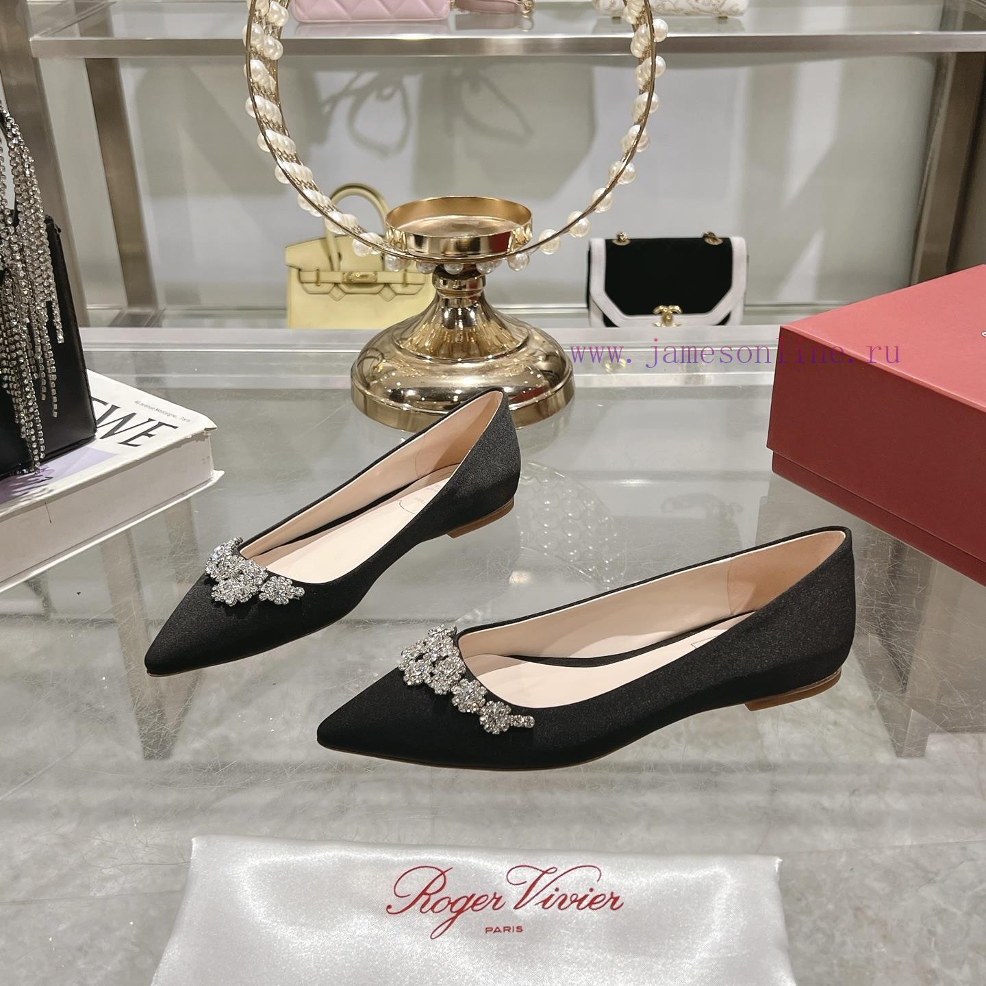 RV25 Spring/summer New Crystal Diamond Buckle Pointed Single ShoeOriginal Development Of Origin re3s3kqc - Image 4