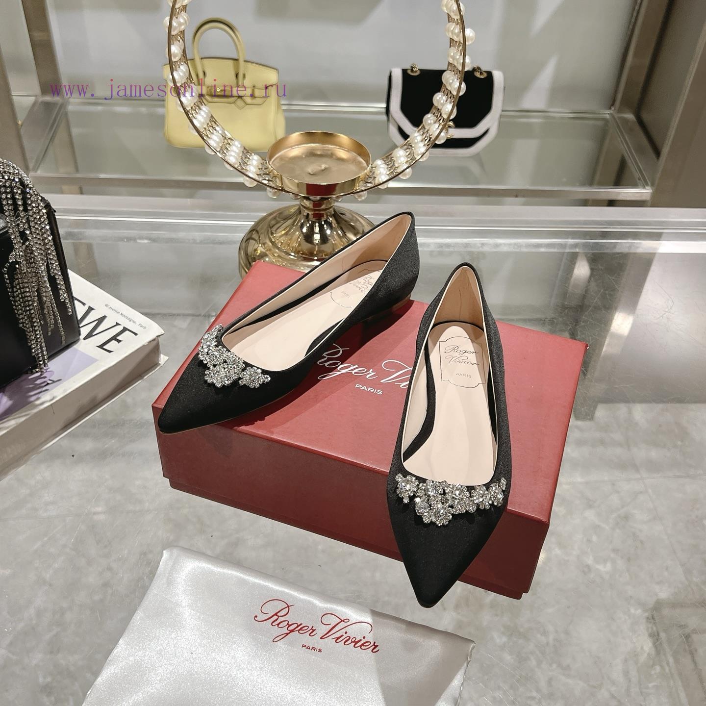 RV25 Spring/summer New Crystal Diamond Buckle Pointed Single ShoeOriginal Development Of Origin re3s3kqc - Image 5