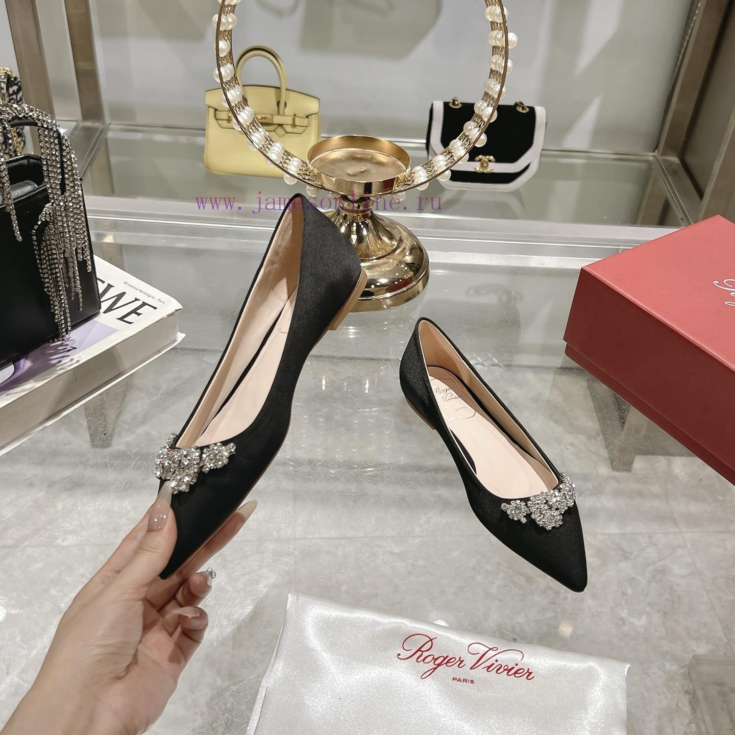 RV25 Spring/summer New Crystal Diamond Buckle Pointed Single ShoeOriginal Development Of Origin re3s3kqc - Image 6
