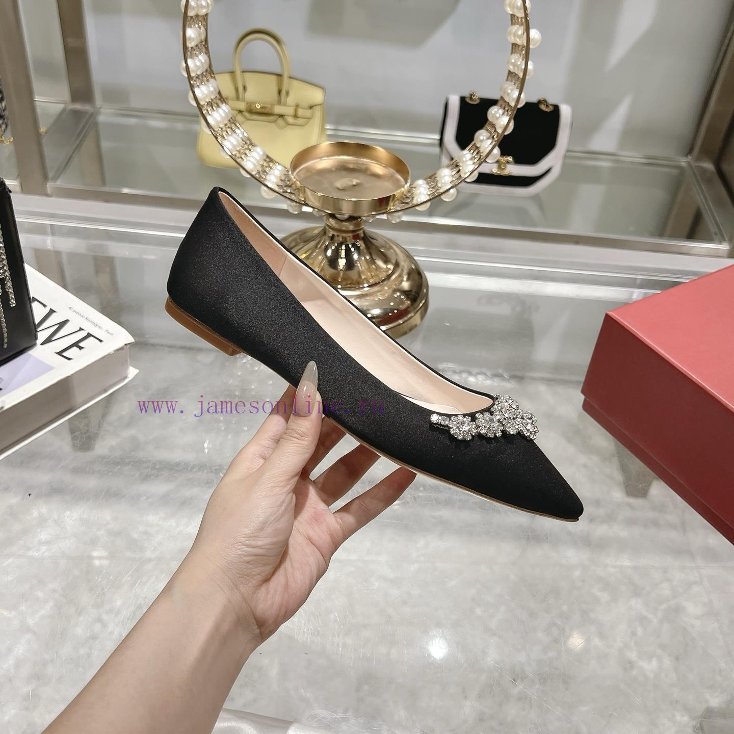 RV25 Spring/summer New Crystal Diamond Buckle Pointed Single ShoeOriginal Development Of Origin re3s3kqc - Image 8