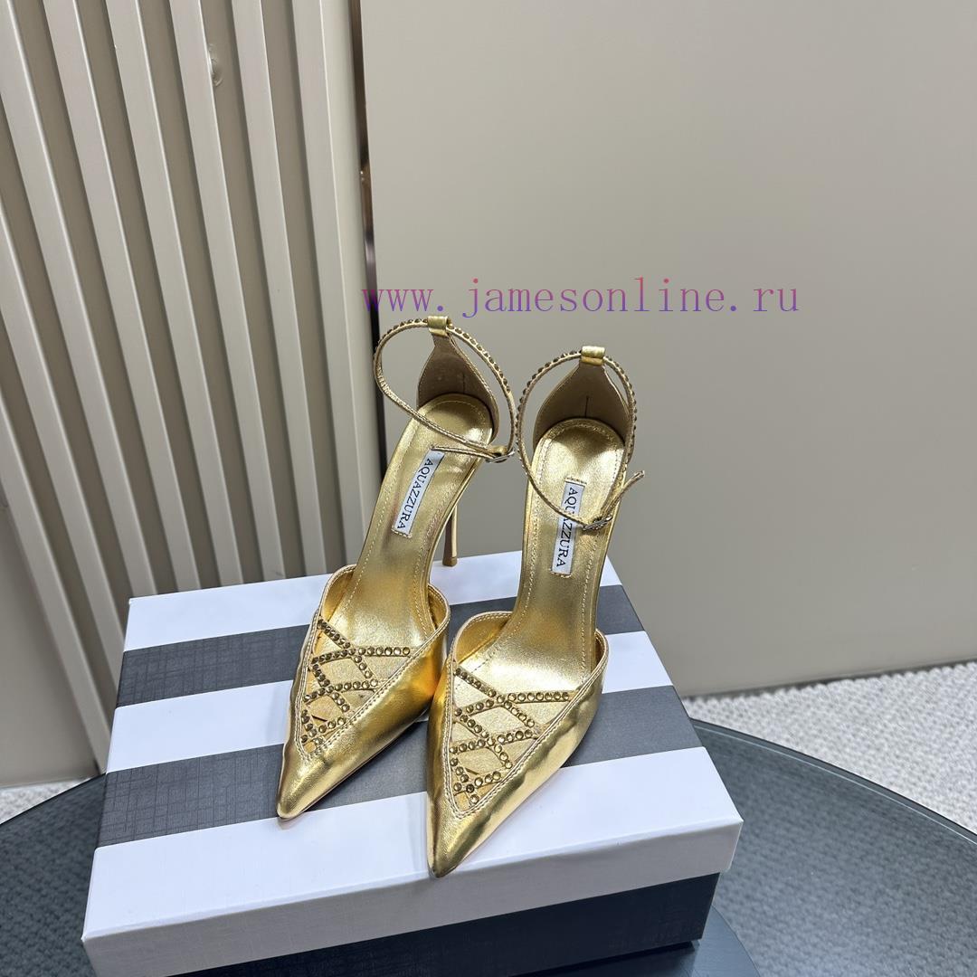 AQUAZZURA 24 Spring/Summer New Collection AsCrystal High Heels With Adjustable Ankle Strap And 2g53a324 - Image 2