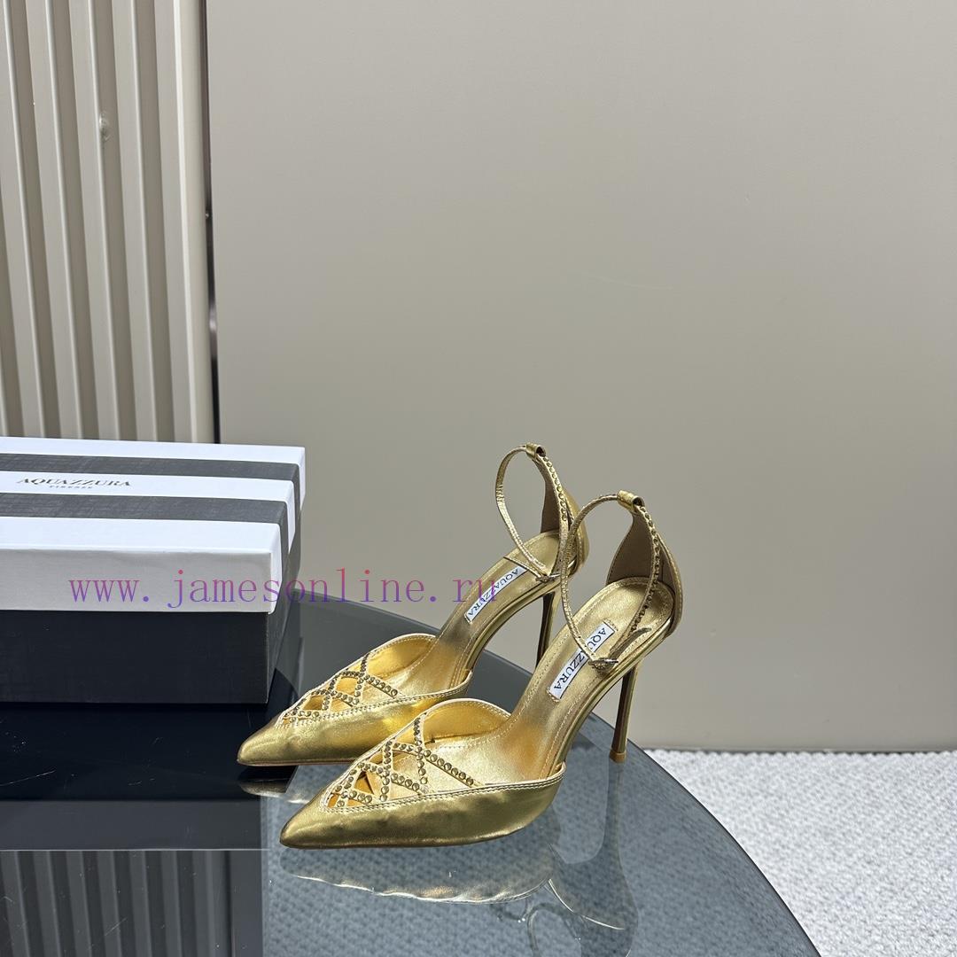 AQUAZZURA 24 Spring/Summer New Collection AsCrystal High Heels With Adjustable Ankle Strap And 2g53a324 - Image 6