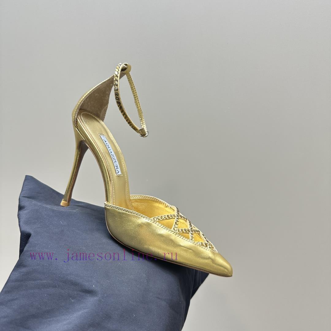 AQUAZZURA 24 Spring/Summer New Collection AsCrystal High Heels With Adjustable Ankle Strap And 2g53a324 - Image 7