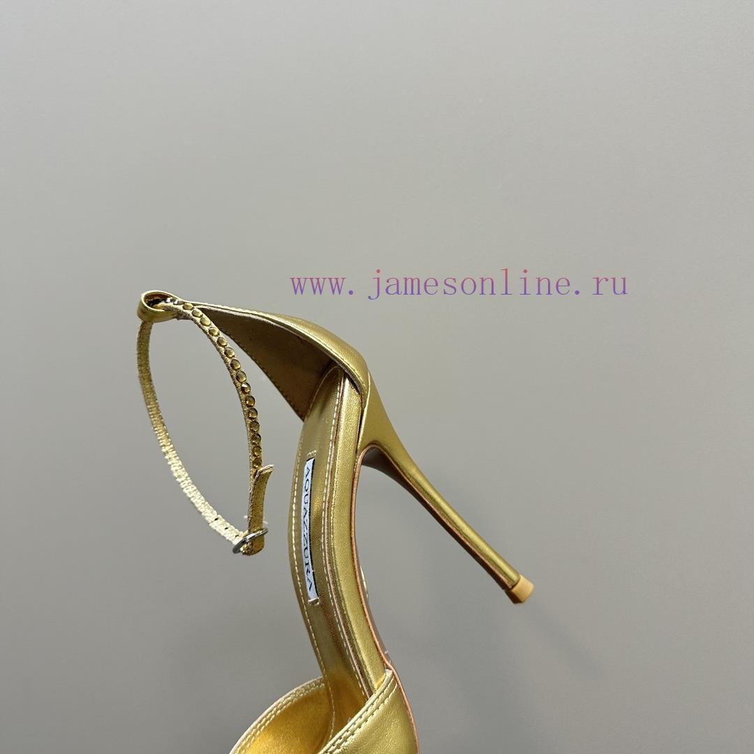 AQUAZZURA 24 Spring/Summer New Collection AsCrystal High Heels With Adjustable Ankle Strap And 2g53a324 - Image 9