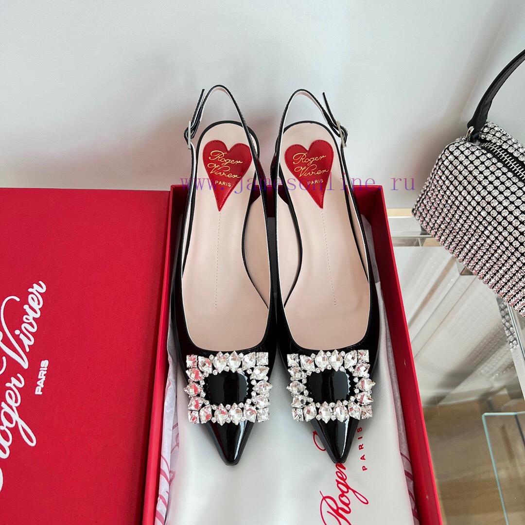 ️𝑹𝒐𝒈𝒆𝒓𝑽𝒊𝒗 * 𝒆𝒓 New Virgule Diamond Buckle Comma Heel With High Heels | Top Purchasing Level-Bla qo3p0whj - Image 3