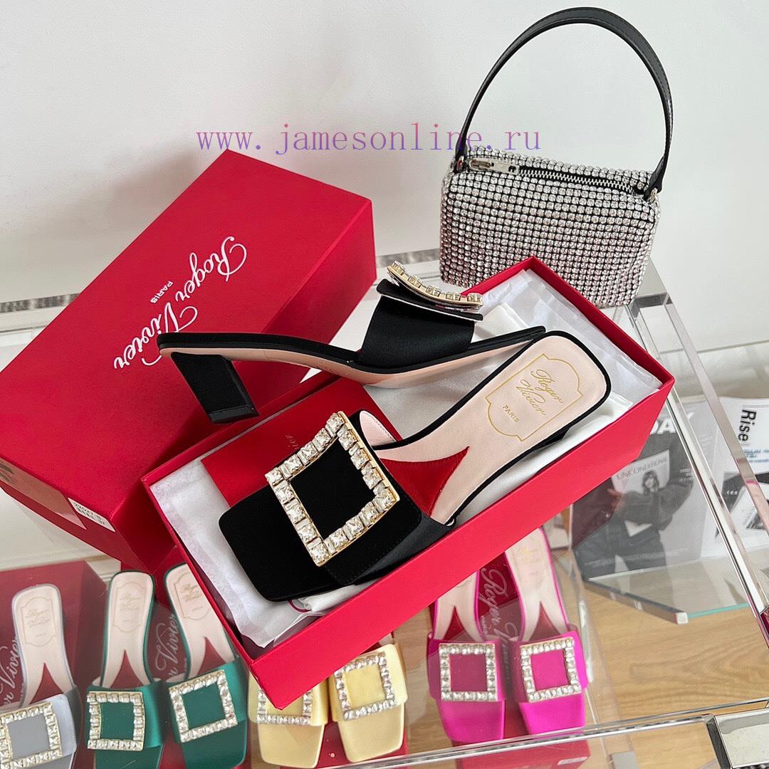 ️️* 𝓥/Biki Love 4.5cm Diamond Thread Satin High Heels-Black Yellow Grey Green Rose Red-Material nxuql2zf - Image 7