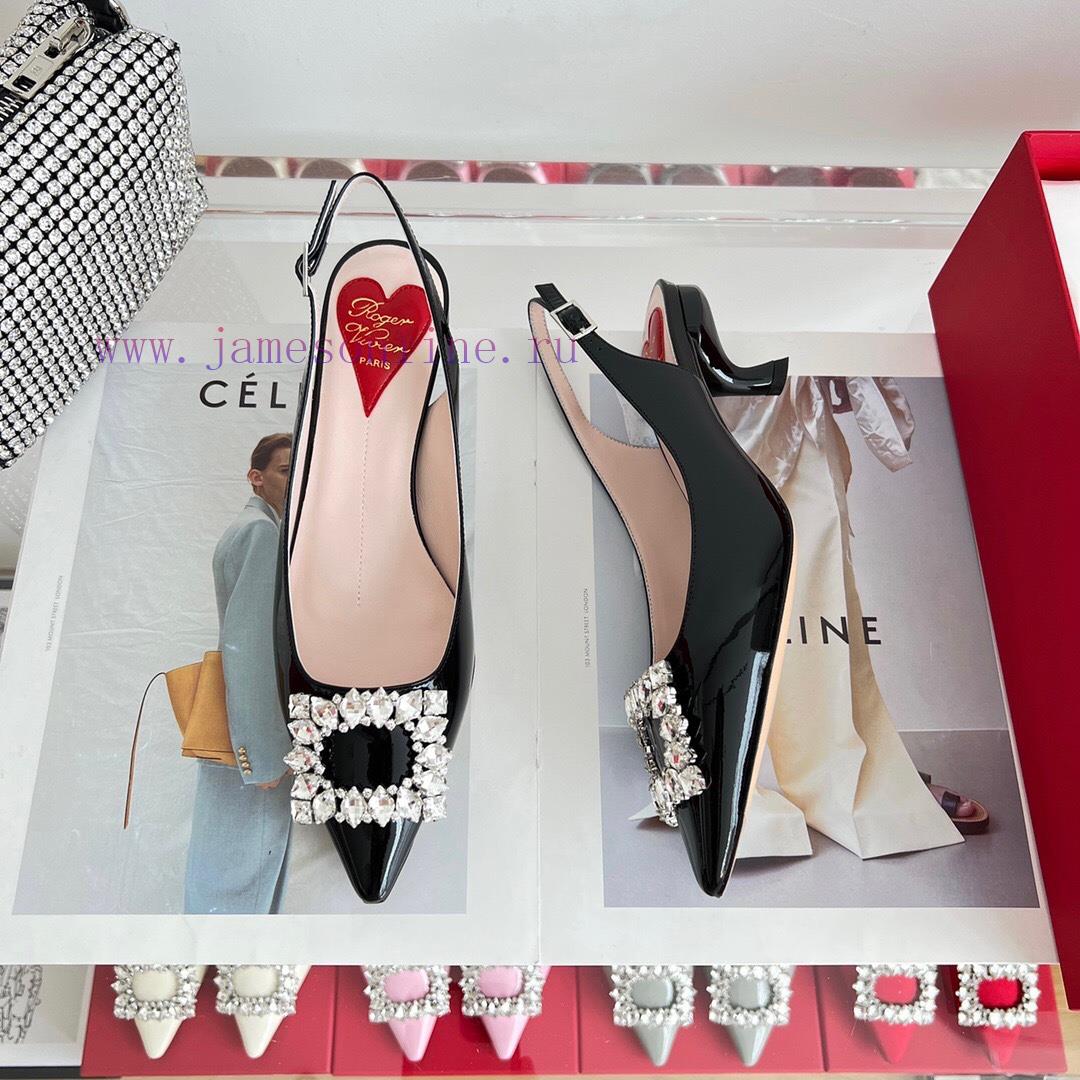 ️𝑹𝒐𝒈𝒆𝒓𝑽𝒊𝒗 * 𝒆𝒓 New Virgule Diamond Buckle Comma Heel With High Heels | Top Purchasing Level-Bla qo3p0whj - Image 6