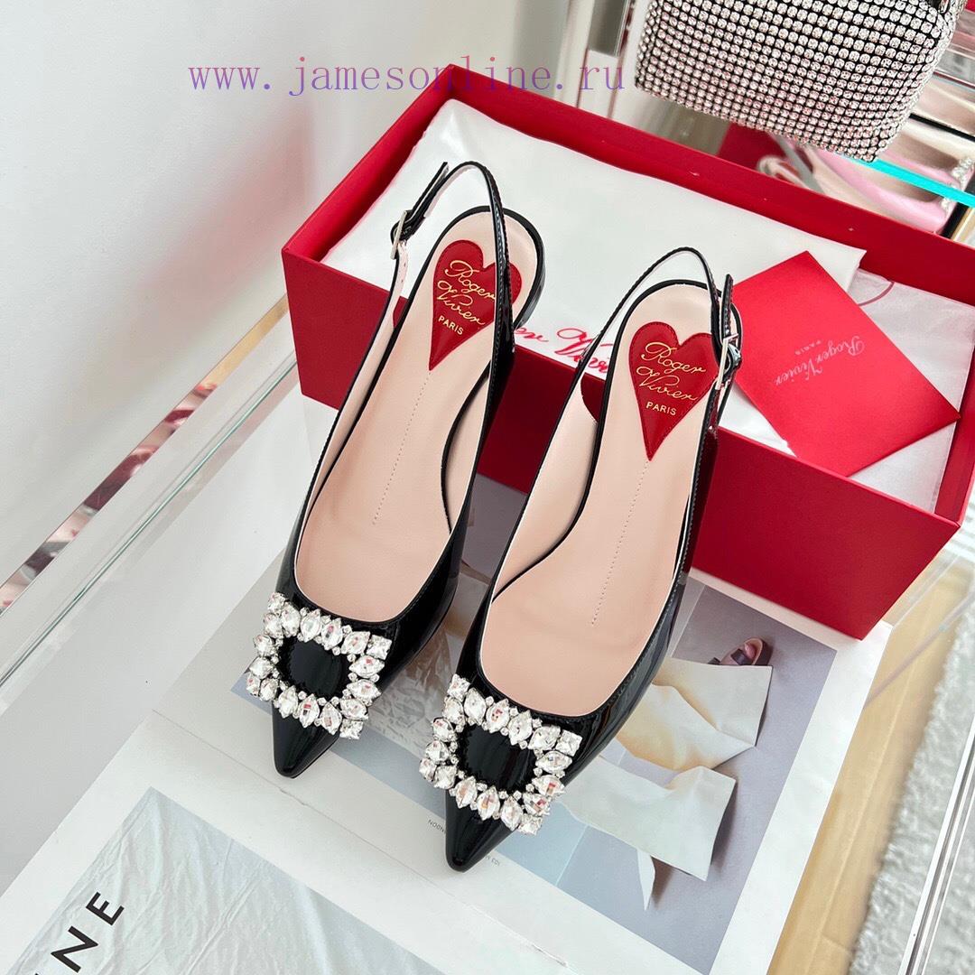 ️𝑹𝒐𝒈𝒆𝒓𝑽𝒊𝒗 * 𝒆𝒓 New Virgule Diamond Buckle Comma Heel With High Heels | Top Purchasing Level-Bla qo3p0whj - Image 7