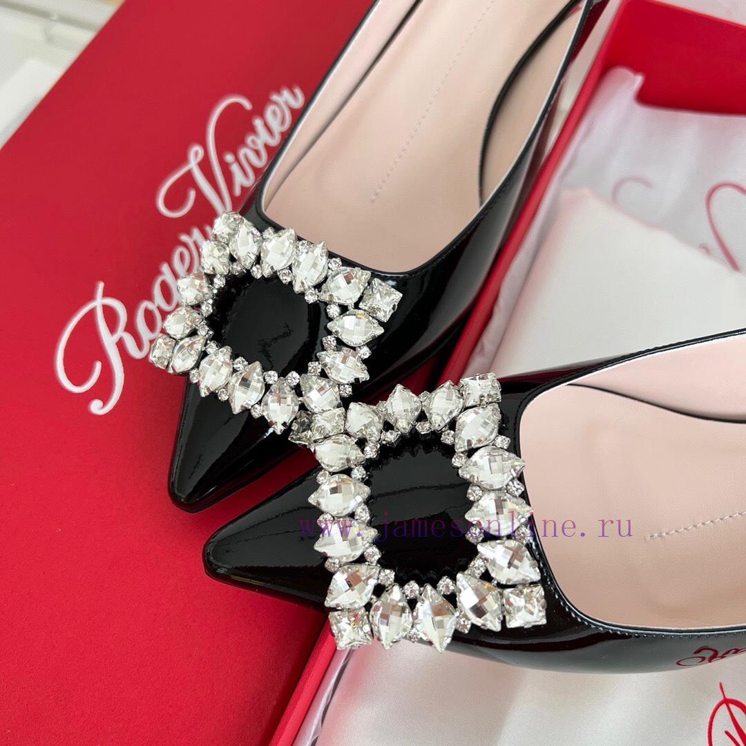 ️𝑹𝒐𝒈𝒆𝒓𝑽𝒊𝒗 * 𝒆𝒓 New Virgule Diamond Buckle Comma Heel With High Heels | Top Purchasing Level-Bla qo3p0whj - Image 8