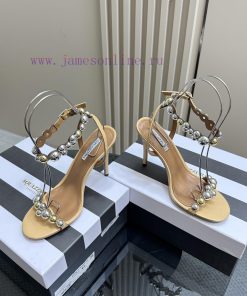 AQUAZZURA Golden Pineapple 2024 𝐒𝐒𝐧𝐞𝐰 Spring/Summer New High Heels Aquazzura/Pineapple Italian xin7tpm3
