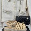 Chanel | Chanel 24C New Product ClassicDouble C Grass Woven Roman Pigsty SandalsThe Shoe Upper 5zehtrn7