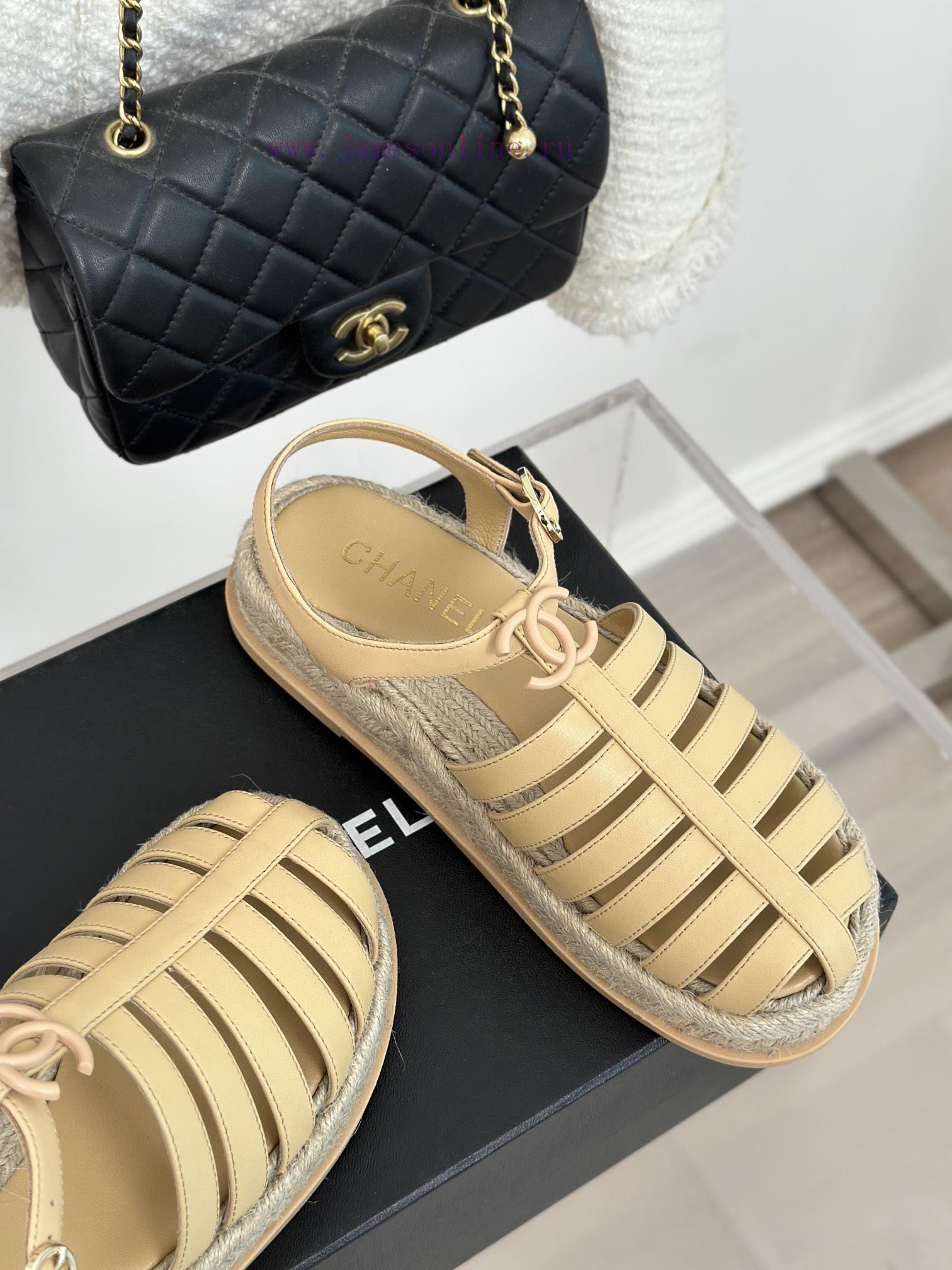 Chanel | Chanel 24C New Product ClassicDouble C Grass Woven Roman Pigsty SandalsThe Shoe Upper 5zehtrn7 - Image 6